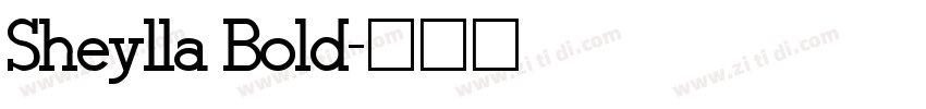 Sheylla Bold字体转换